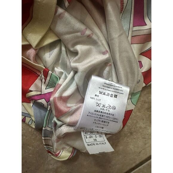 Emilio Pucci 40 Fits US M Silk Jersey Kimono Style Blouse Tunic - Picture 5 of 8